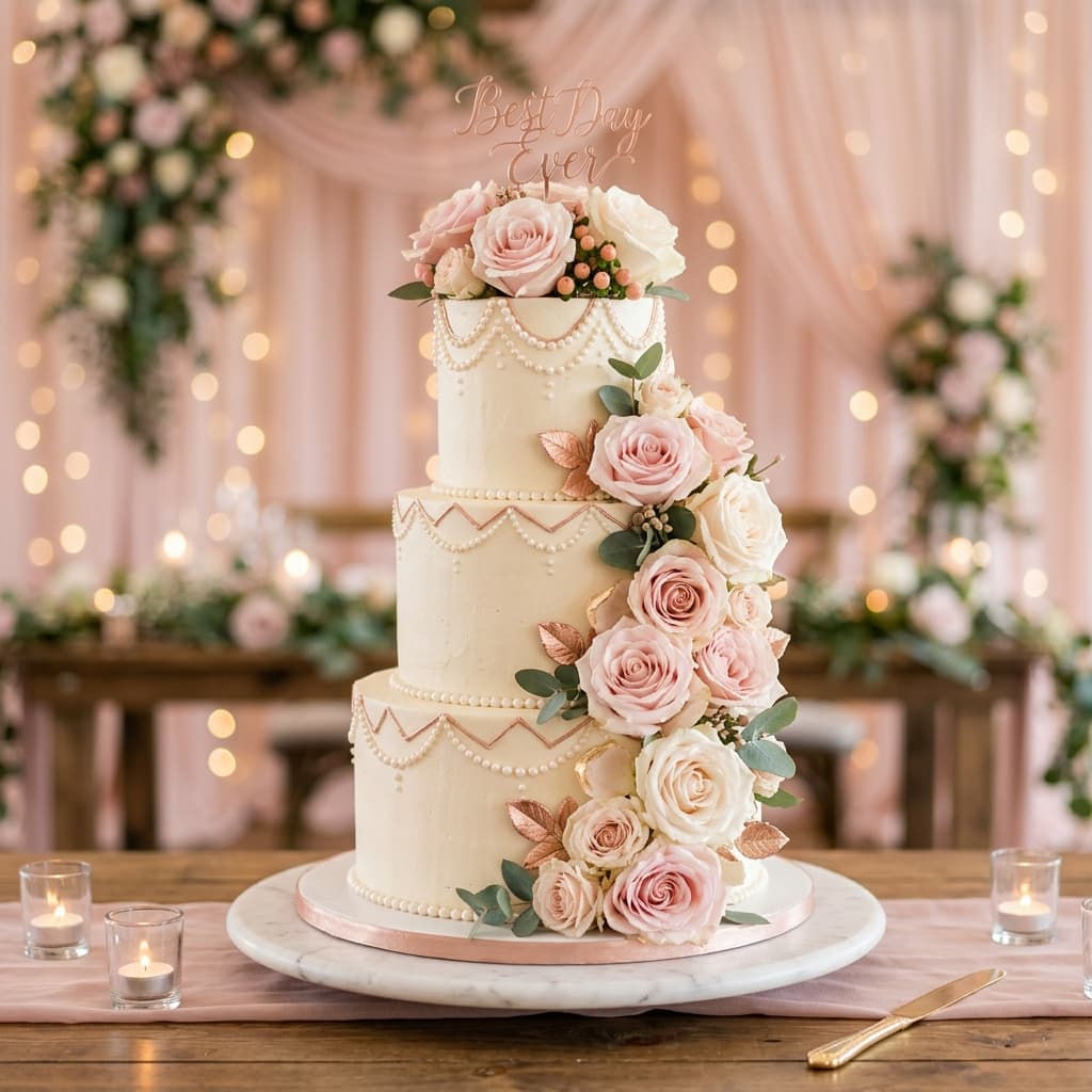 Dinushi Cakes - Beautiful three-tier celebration cake